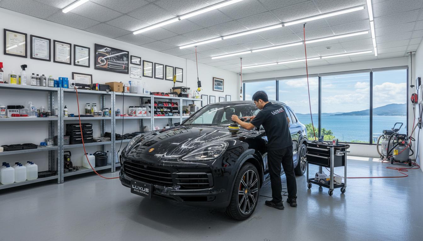 專業汽車美容工場環境