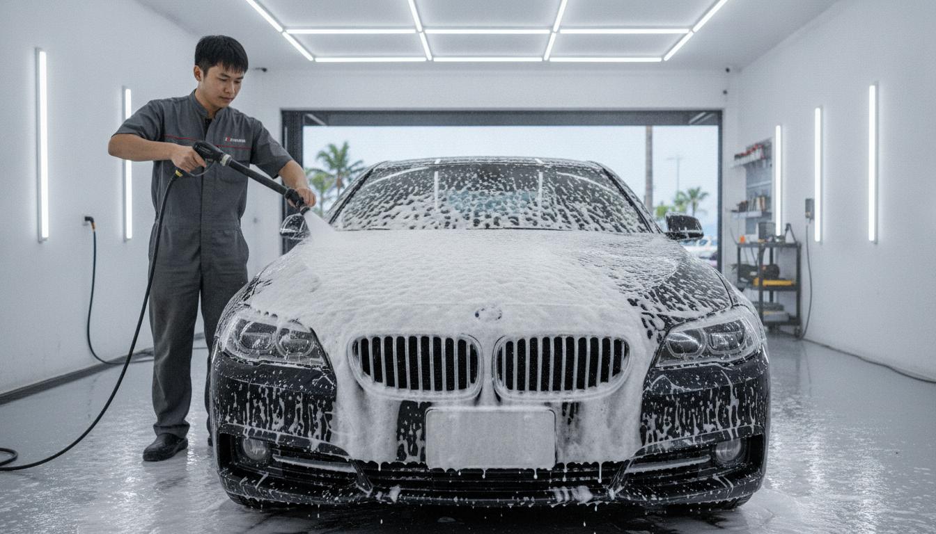 泡沫均勻覆蓋車身